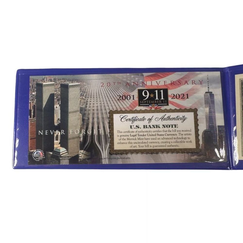 World Trade Center 9/11 20th Anniversary Colorized $2 Bill - Picture 3 of 5